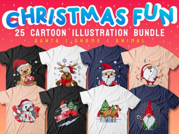 25 Cool & Funny T-shirt Designs Bundle