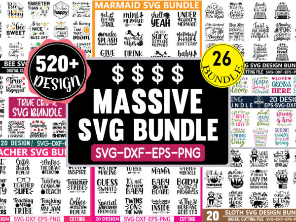 Massive Svg Bundle 520 High quality Svg Design - Thefancydeal