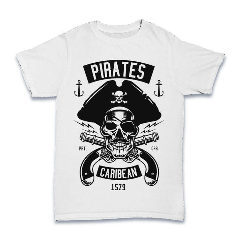 40 Featuring Pirates T-shirt Design Bundle (2685594)