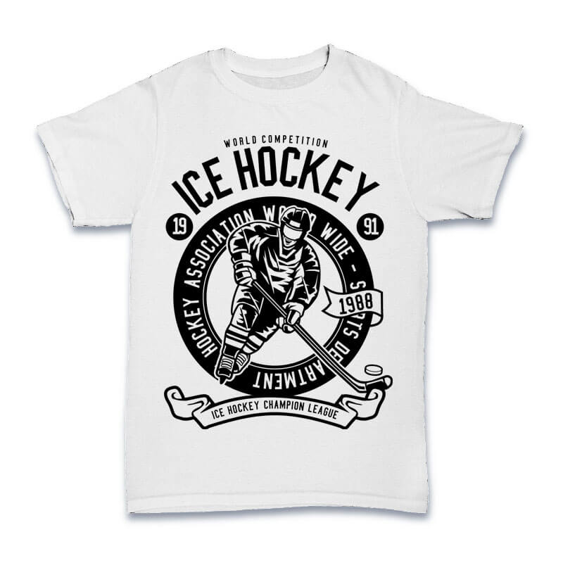 Hockey t shirt design graph Royalty Free Vector Image